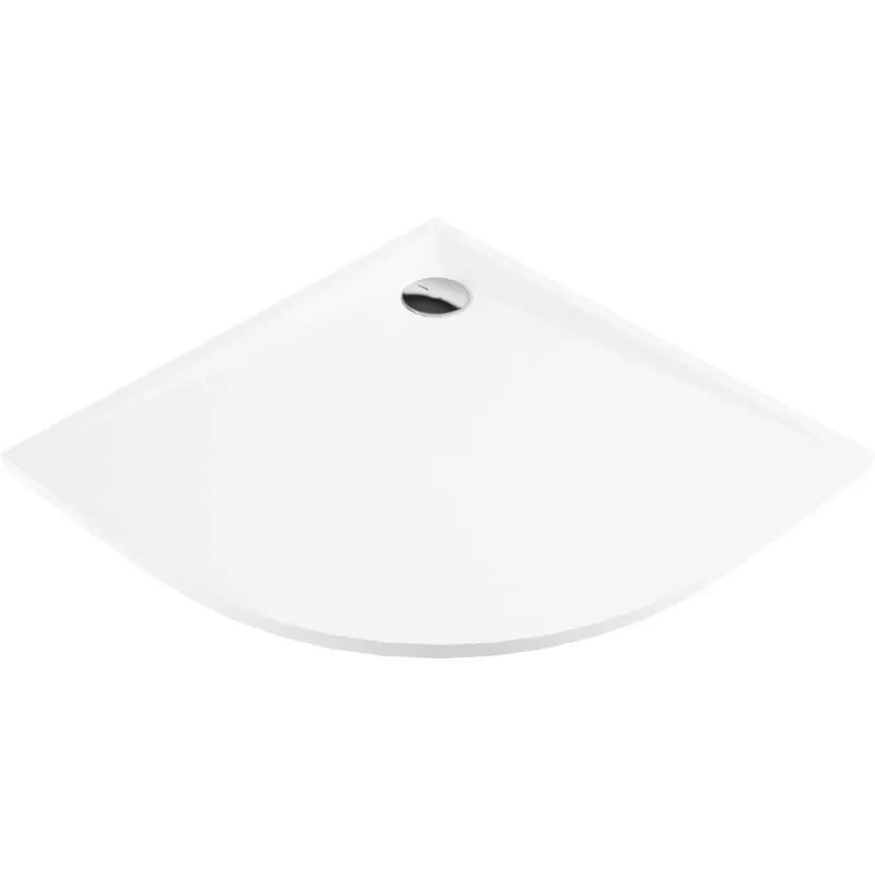 Cadita dus semirotunda alba 80x80 cm Kerria Plus, Deante