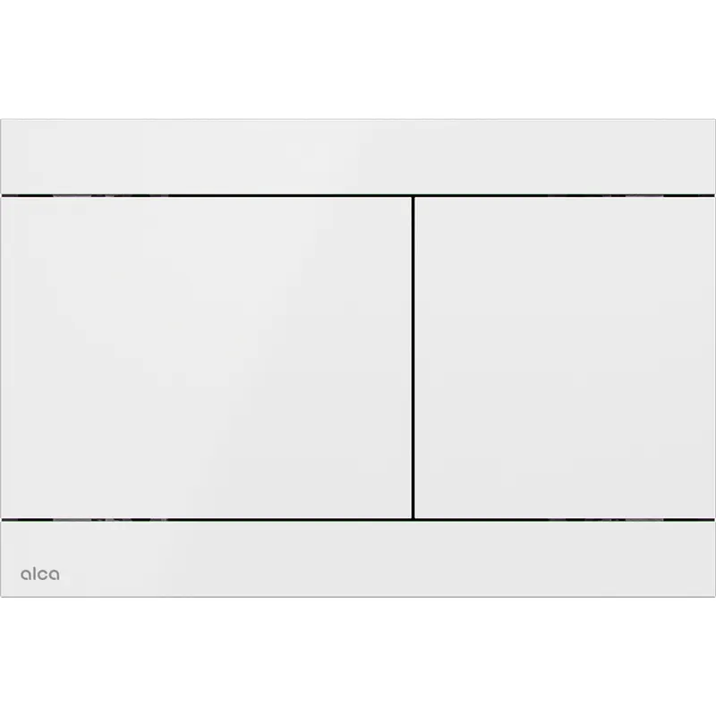 Clapeta actionare rezervor wc, otel inoxidabil alb lucios Alcadrain FUN-WHITE