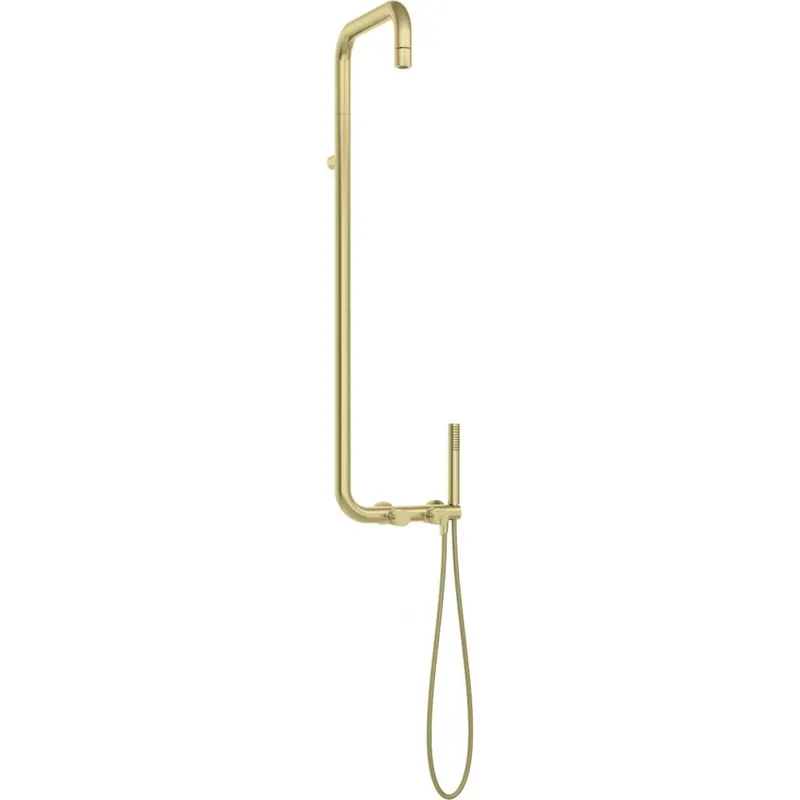Coloana de dus culoare auriu periat cu baterie monocomanda Deante Silia
