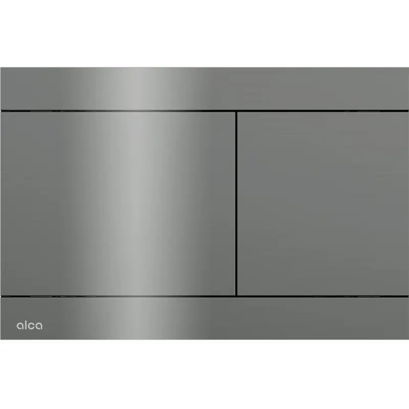 Clapeta actionare rezervor wc, otel inoxidabil gun metal lucios Alcadrain FUN-GM-P