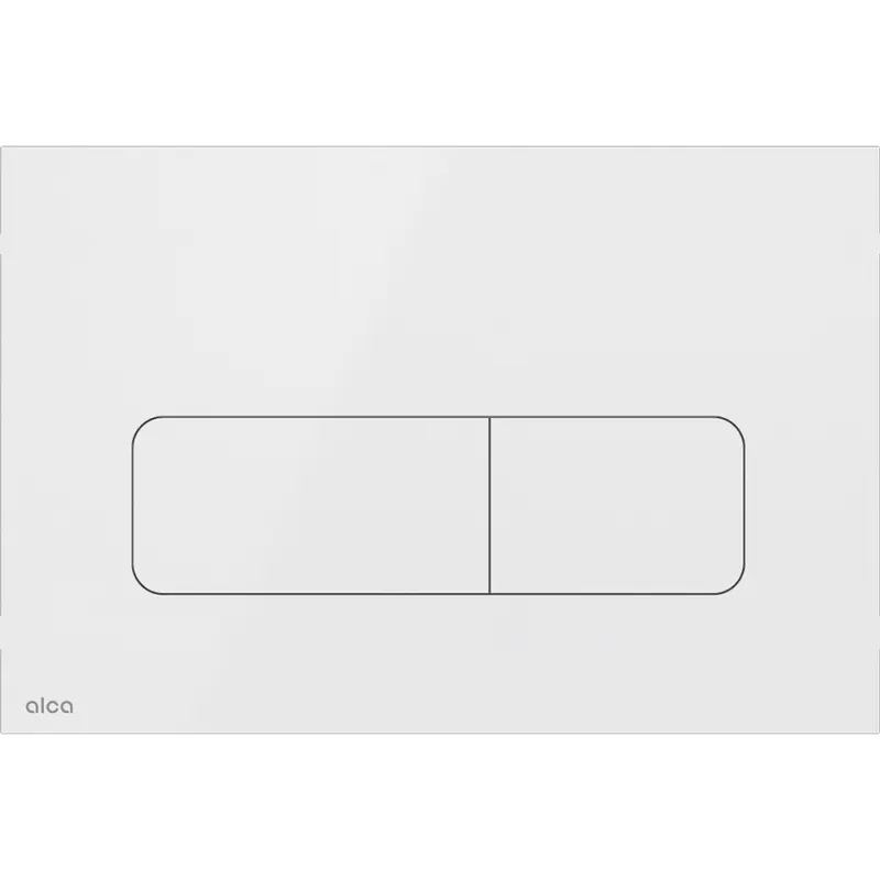 Clapeta actionare rezervor wc, otel inoxidabil alb lucios Alcadrain MOON-WHITE