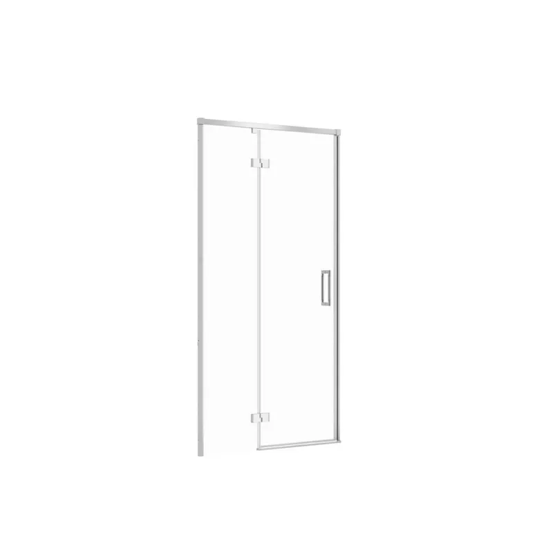 Usa sticla dus batanta 100x195 cm profil crom Cersanit Larga, montare stanga