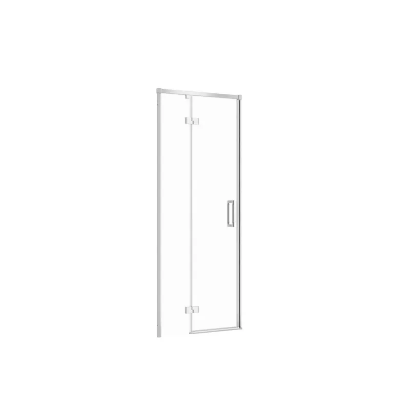 Usa sticla dus batanta 80x195 cm profil crom Cersanit Larga, montare stanga