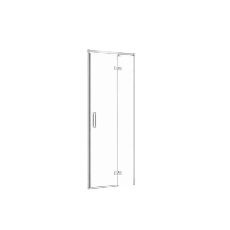 Usa sticla dus batanta 80x195 cm profil crom Cersanit Larga, montare dreapta