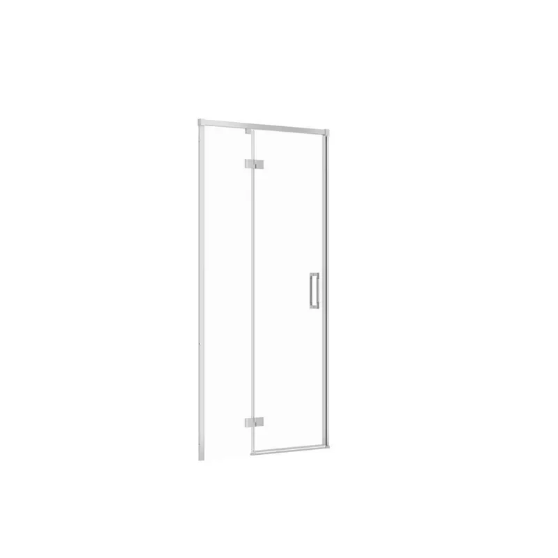Usa sticla dus batanta 90x195 cm profil crom Cersanit Larga, montare stanga