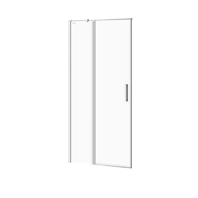 Usa sticla dus batanta 90x195 cm profil crom Cersanit Moduo, montare stanga