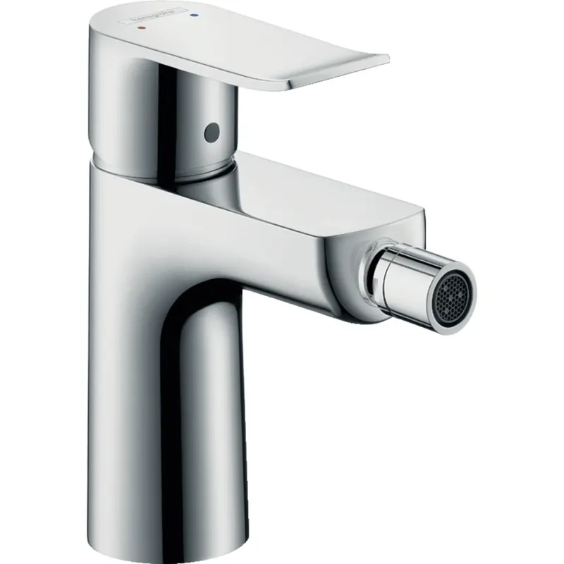 Baterie bideu cu ventil pop-up, crom, Hansgrohe Metris