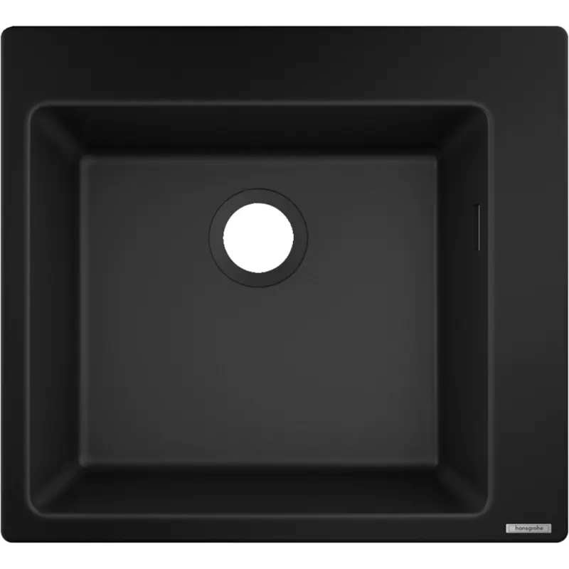 Chiuveta bucatarie neagra, patrata SilicaTec Hansgrohe 43312170