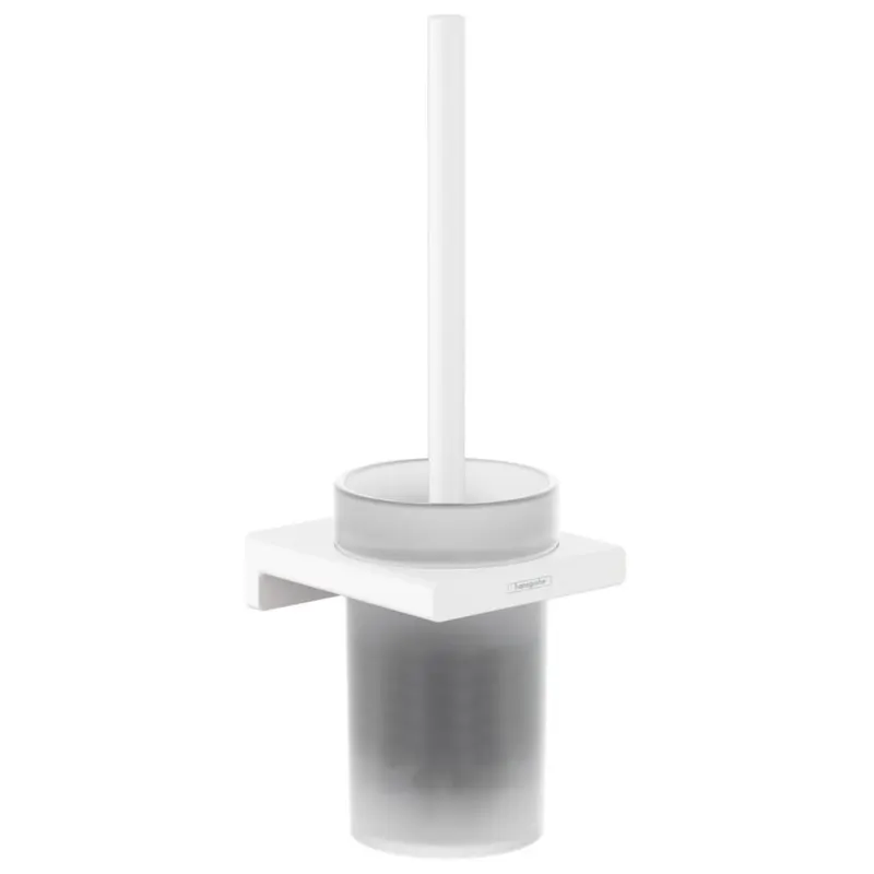 Perie cu suport pentru vasul de toaleta culoare alb mat Hansgrohe AddStoris 41752700