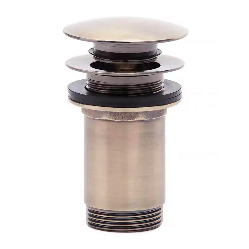 Ventil lavoar click-clack FDesign Kleome cu preaplin, bronz periat