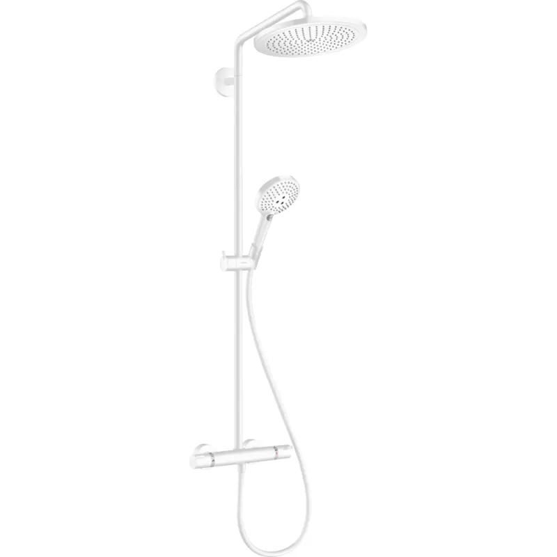 Coloana dus cu baterie termostatata inclusa culoare alb mat, Hansgrohe, Croma Select S