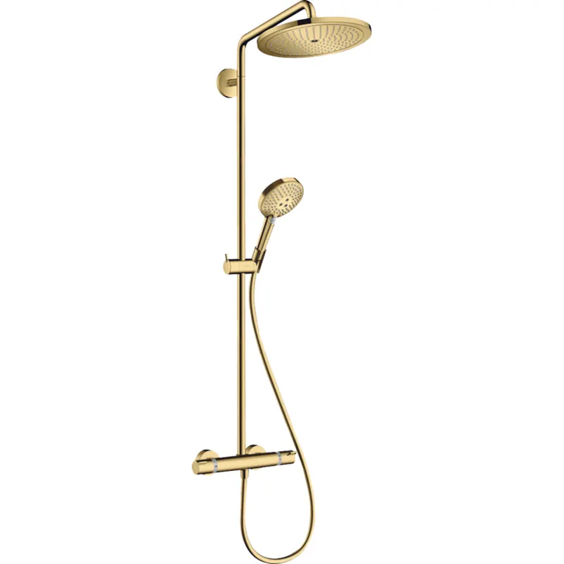 Coloana dus cu baterie termostatata inclusa culoare auriu lucios, Hansgrohe, Croma Select S