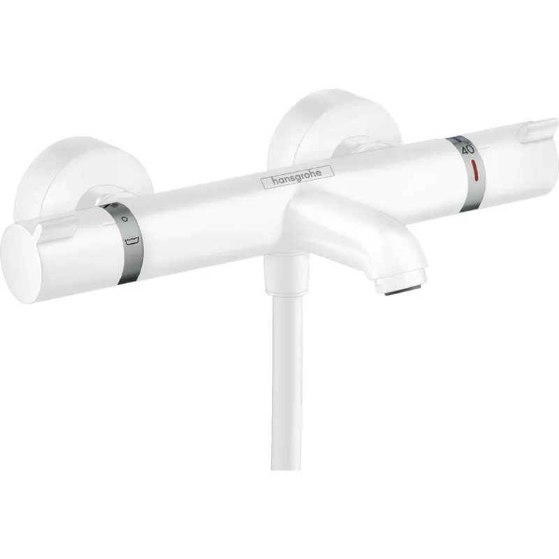 Baterie cada termostatata alb mat Hansgrohe, Ecostat Comfort