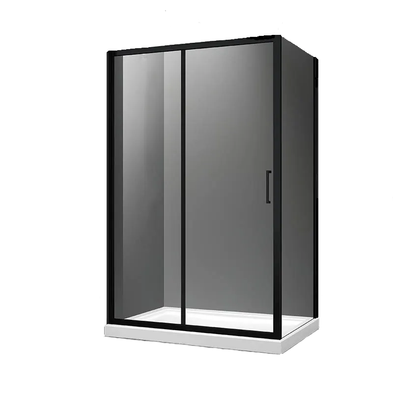 Cabina dus dreptunghiulara neagra 120x90 cm Mediterraneo, Iris Black