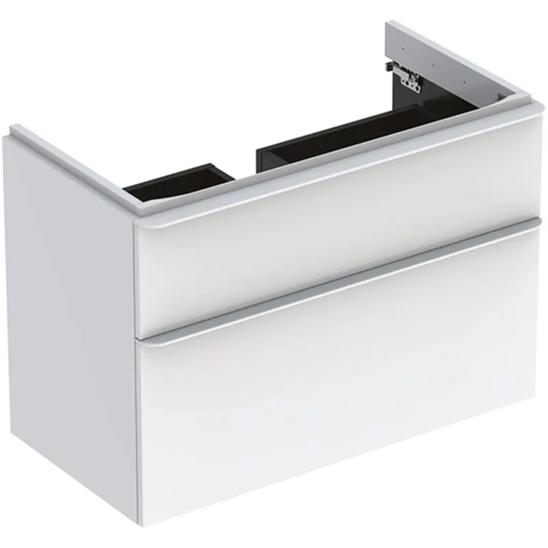 Dulap baie suspendat Geberit Smyle Square pentru lavoar, 90 cm, alb