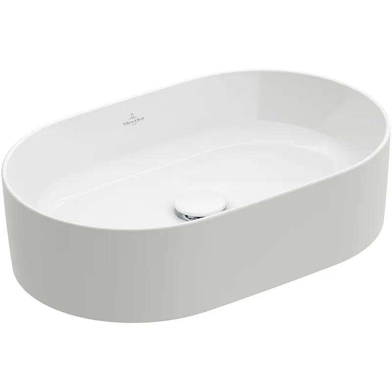 Lavoar baie pe blat alb 56 cm, oval, Villeroy Boch, Collaro