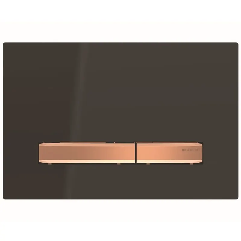 Clapeta actionare rezervor wc Geberit, negru detalii rose gold, Sigma50