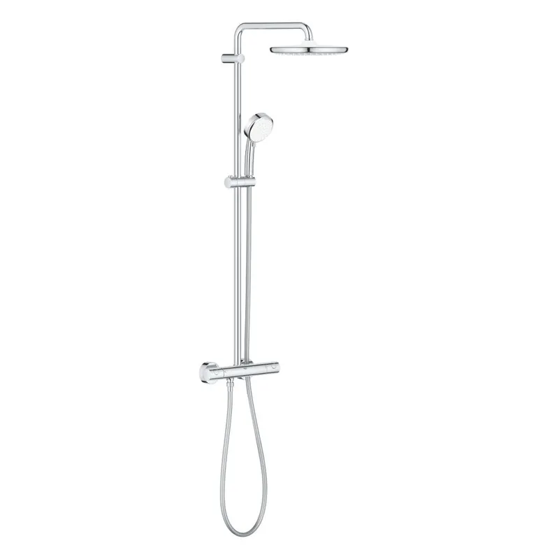 Coloana de dus crom cu baterie termostatata Grohe New Tempesta Cosmopolitan