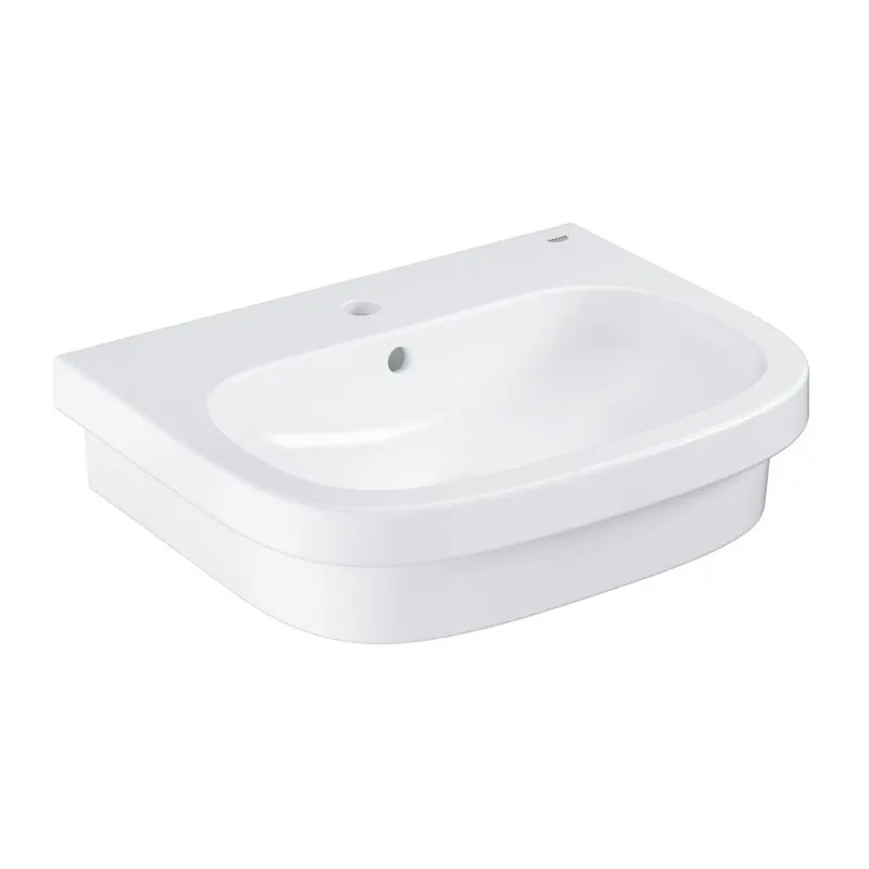 Lavoar baie pe blat alb 60 cm, dreptunghiular, Grohe Euro Ceramic
