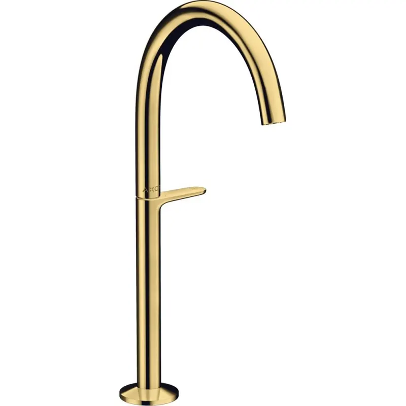 Baterie lavoar inalta auriu lucios cu ventil click-clack Hansgrohe Axor One Select 260