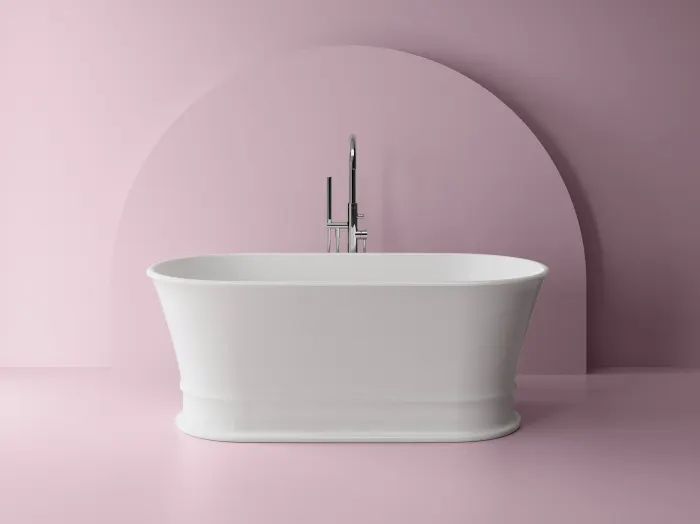 Cada baie freestanding ovala, compozit, 170 x 84 cm, Cast Marble Alcamo