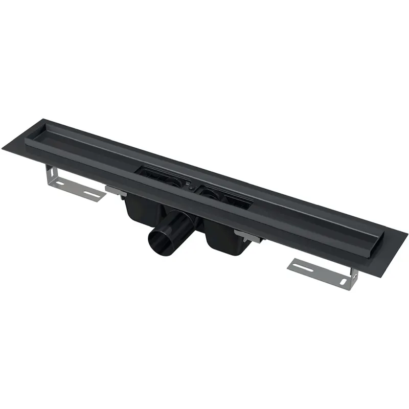 Rigola dus faiantabila neagra, iesire laterala 300 mm Alcadrain APZ1BLACK-300