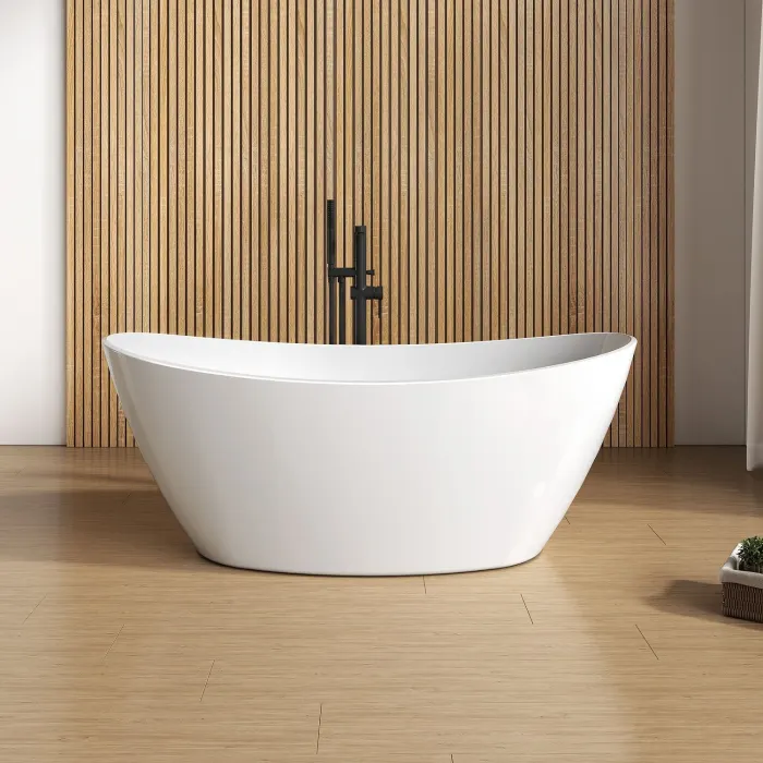 Cada baie freestanding ovala, compozit, 158 x 77 cm, Bella