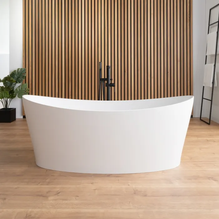 Cada baie freestanding ovala, compozit, 160 x 71 cm, Wave