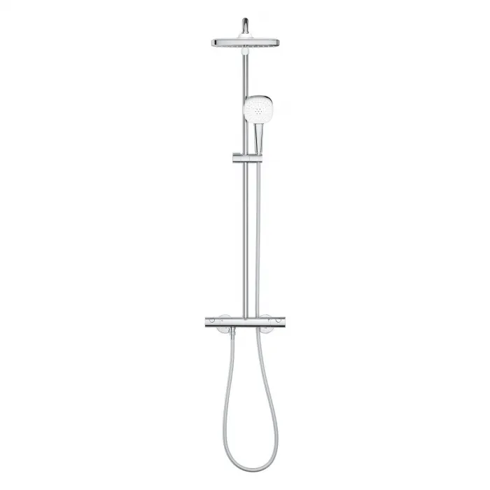 Coloana de dus crom cu baterie termostatata Grohe Tempesta 250 Cube