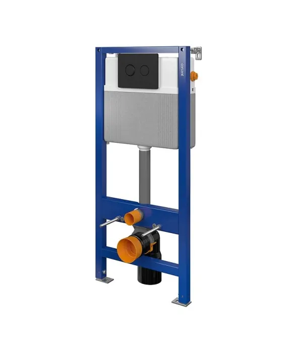 Rezervor incastrat cu clapeta de actionare negru mat, Cersanit System 51 Pneu S
