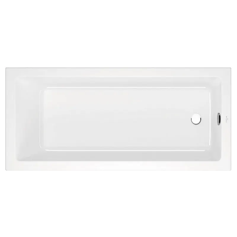 Cada dreptunghiulara VilleroyBoch Targa Plus Solo alb alpin 170x75 cm