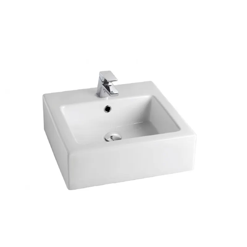 Lavoar pe blat alb 48 cm, patrat, Gala City