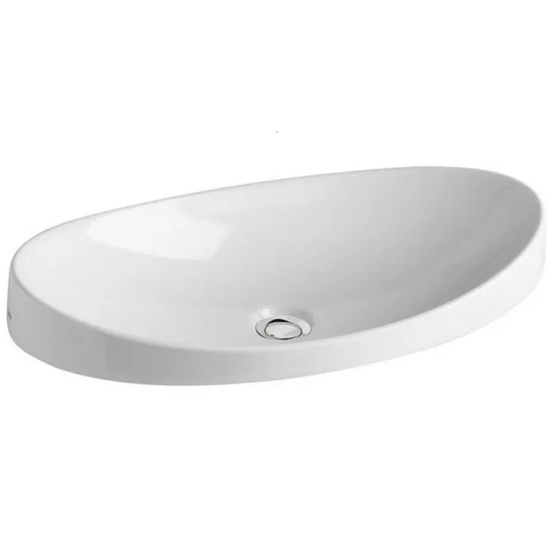 Lavoar incastrat alb lucios 65 cm, oval, Gala Klea
