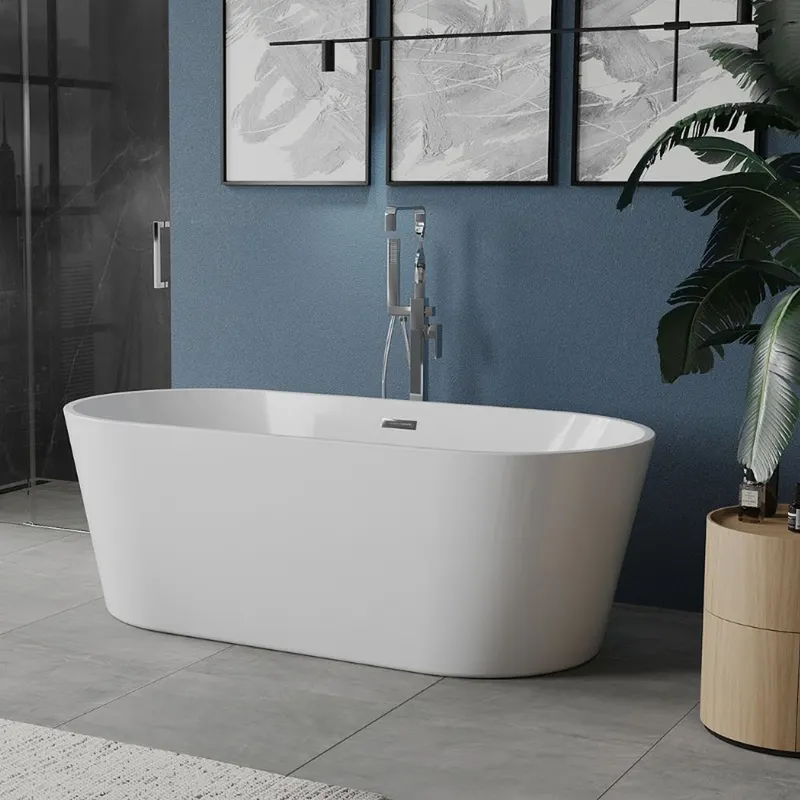 Cada baie freestanding 150 x 75 cm, ovala cu preaplin Ovale