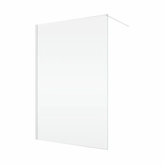 Paravan dus sticla walk-in 120x200 cm, alb, sticla 8 mm, Ronal Easy