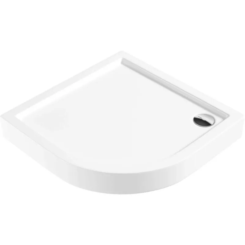 Cadita dus semirotunda alba 80x80 cm Jasmin Plus, Deante