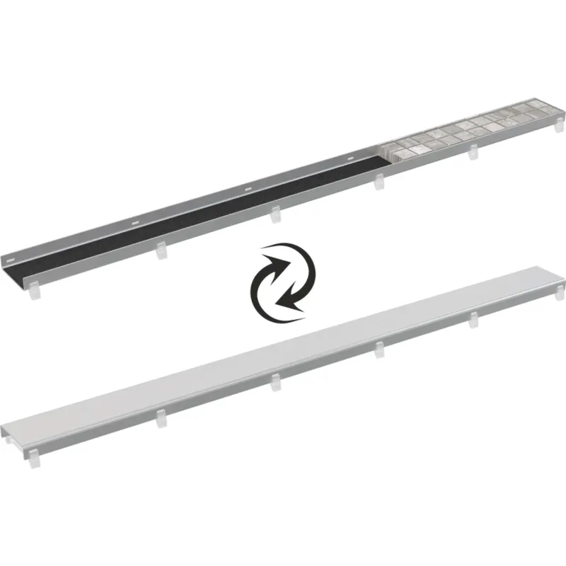 Capac cu doua fete pentru rigola dus din otel inoxidabil 850 mm Alcadrain DOUBLE-850M