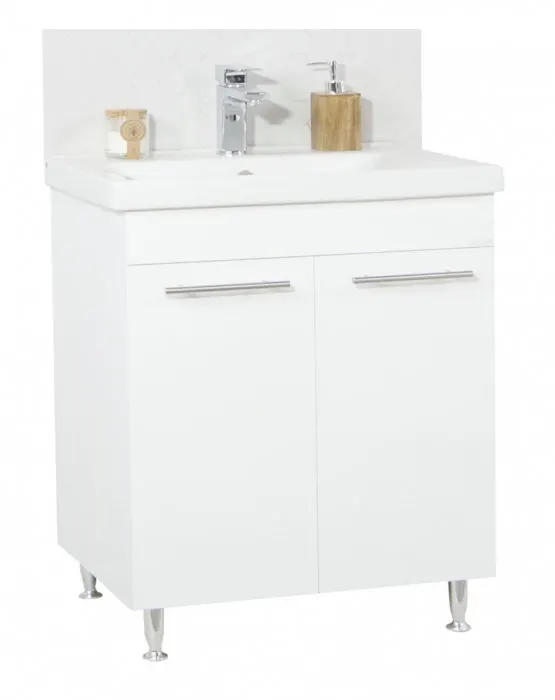 Set Baza front MDF si Lavoar seria 754, 70 cm, alb