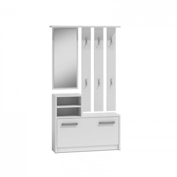Cuier EVORA, alb, 85x45x155 cm