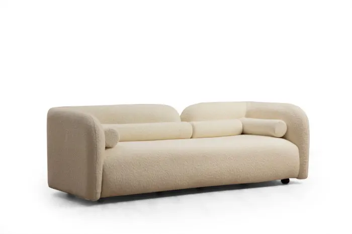 Canapea fixa VICTORIA, 3 locuri, crem, 228x90x74 cm