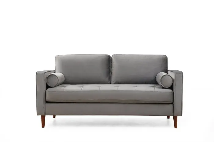 Canapea fixa ROME, 2 locuri, gri deschis, 175x90x70 cm