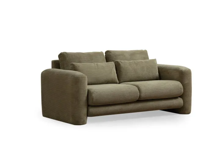 Canapea fixa LILY, 2 locuri, verde, 180x97x73 cm