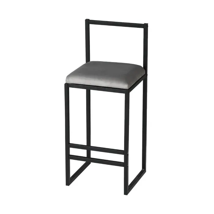 Scaun de bar NORDIC, gri, 35x35x84 cm