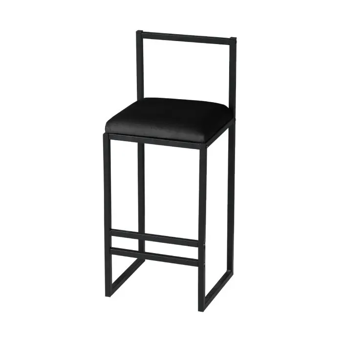 Scaun de bar NORDIC, negru, 35x35x84 cm