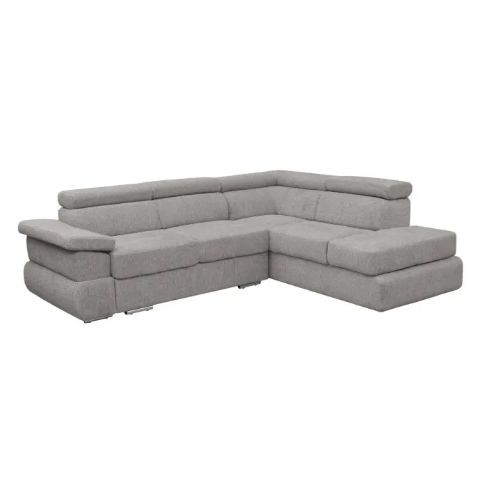 Coltar extensibil TIVOLI 2S3, cu arcuri si lada depozitare, colt dreapta, bej inchis, 285x225x90 cm