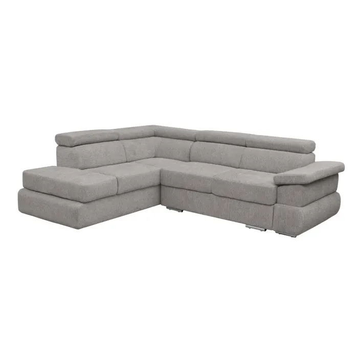 Coltar extensibil TIVOLI 2S3, cu arcuri si lada depozitare, colt stanga, bej inchis, 285x225x90 cm