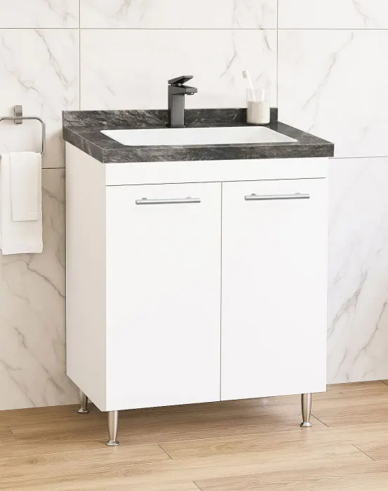 Set Baza si Lavoar seria 867, montata, 60 cm, alb