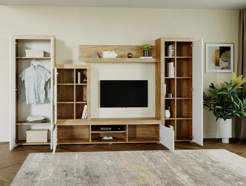 Mobila sufragerie - Living Milan C4 UNO Stejar — imaginea 2
