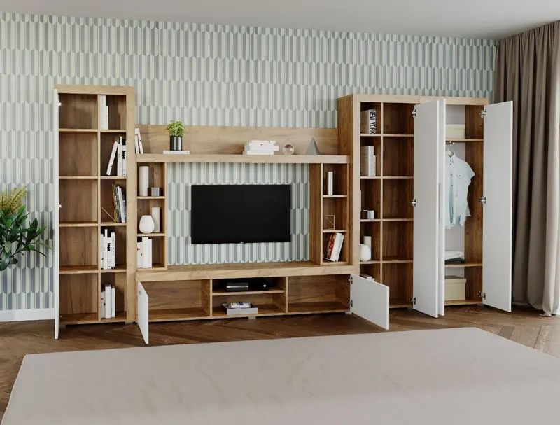 Mobila sufragerie - Living Milan C3 UNO Stejar — imaginea 2