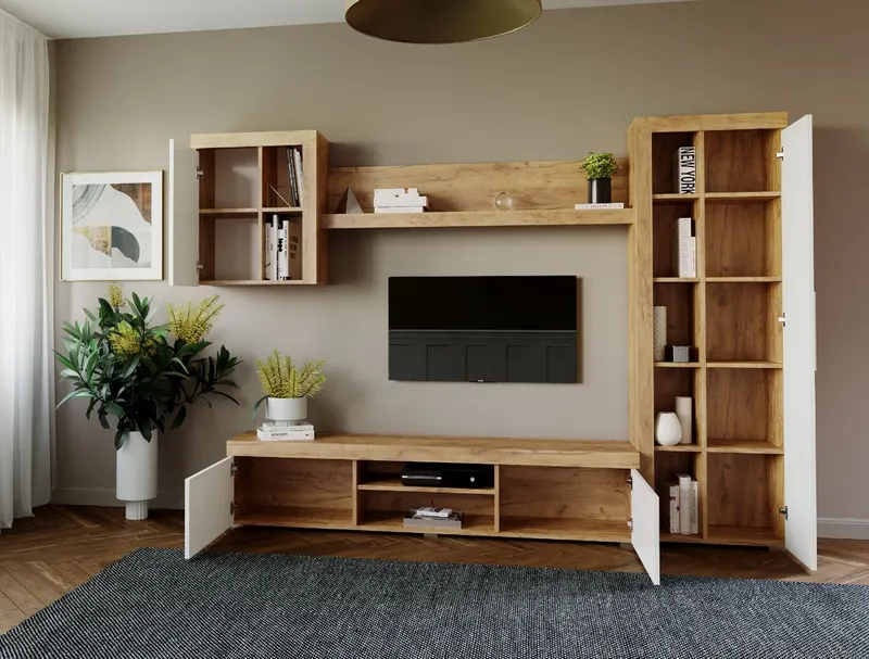Mobila sufragerie - Living Milan C1 Stejar — imaginea 2